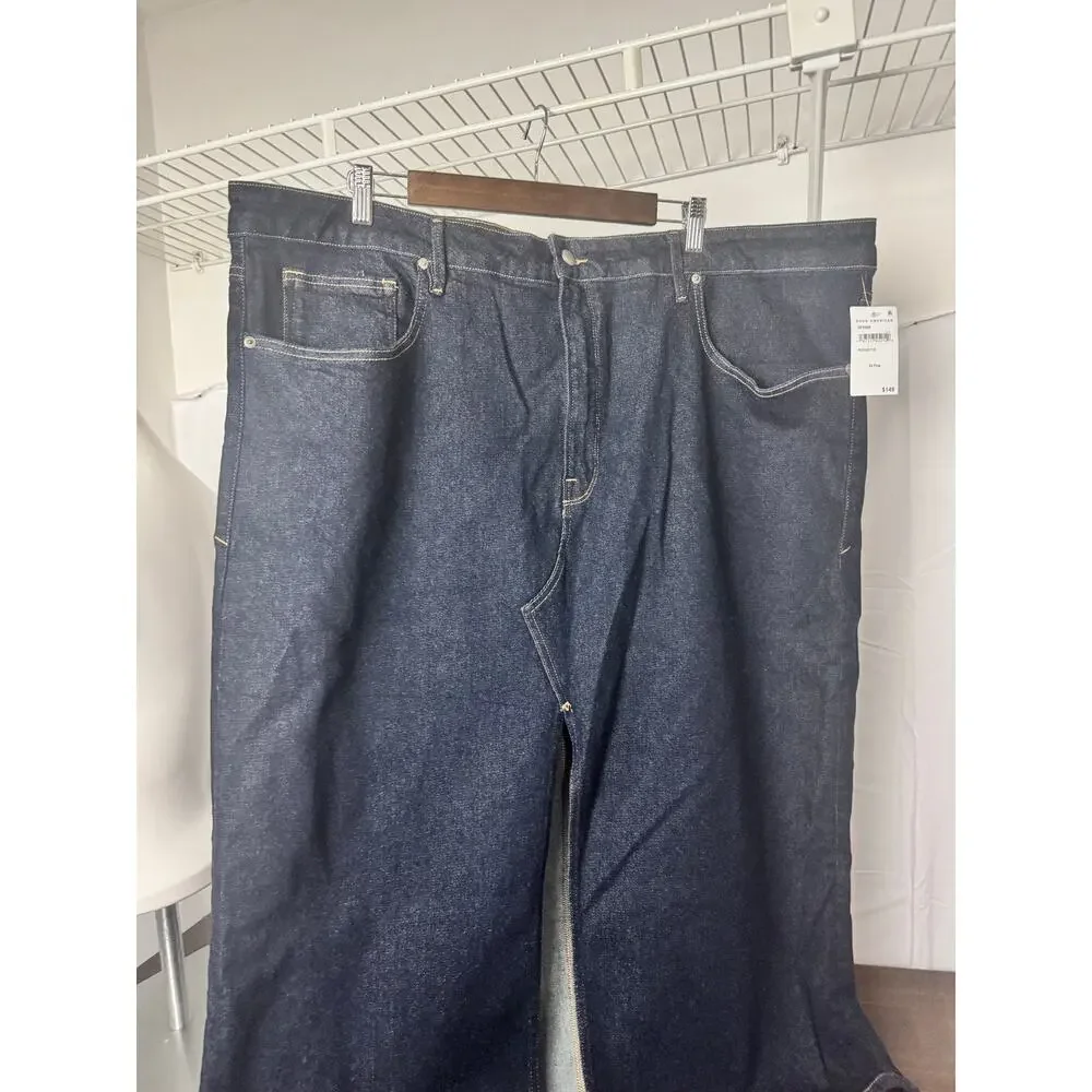 Good American Stretch Denim Indigo Midi Skirt Size 24 (Plus), NWT - Picture 5 of 12